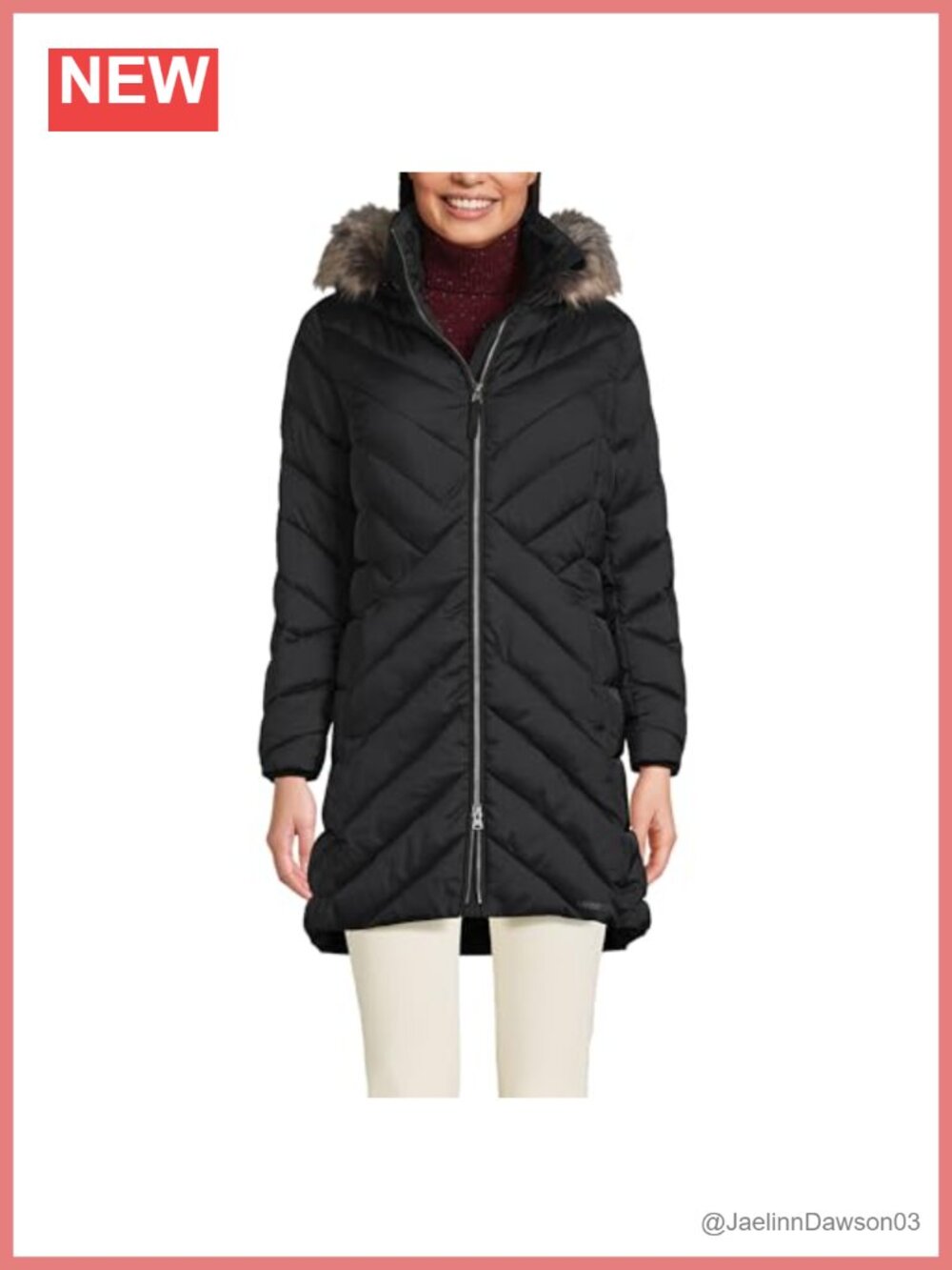 Lands' End Women's Insulated Primaloft Fleece Lined Puffer Coat